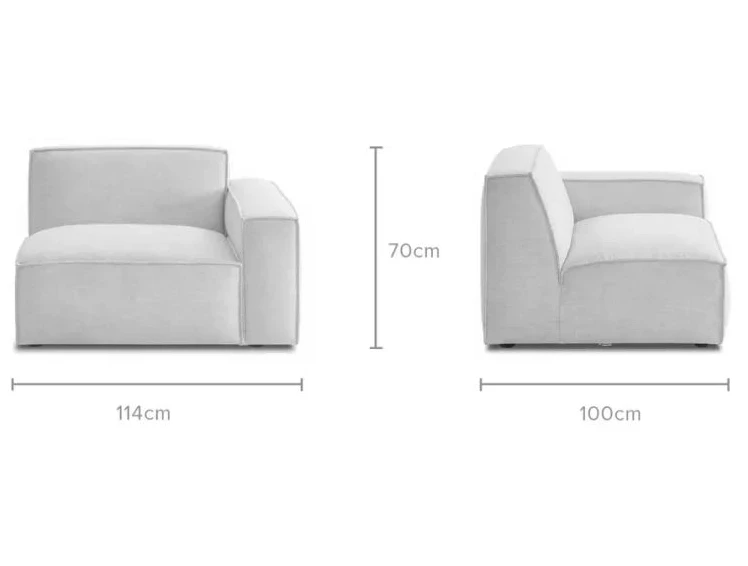 Габаритные размеры кресла модуль Портулак