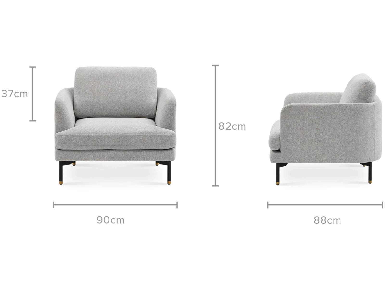 Габаритные размеры кресла модуль Портулак