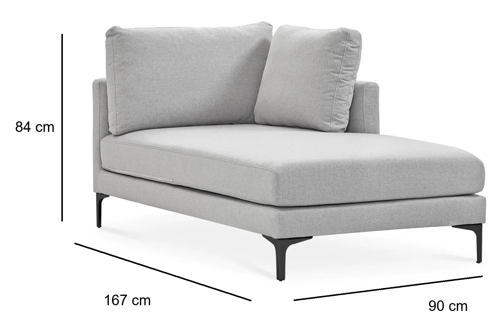 Габаритные размеры кресла модуль Портулак