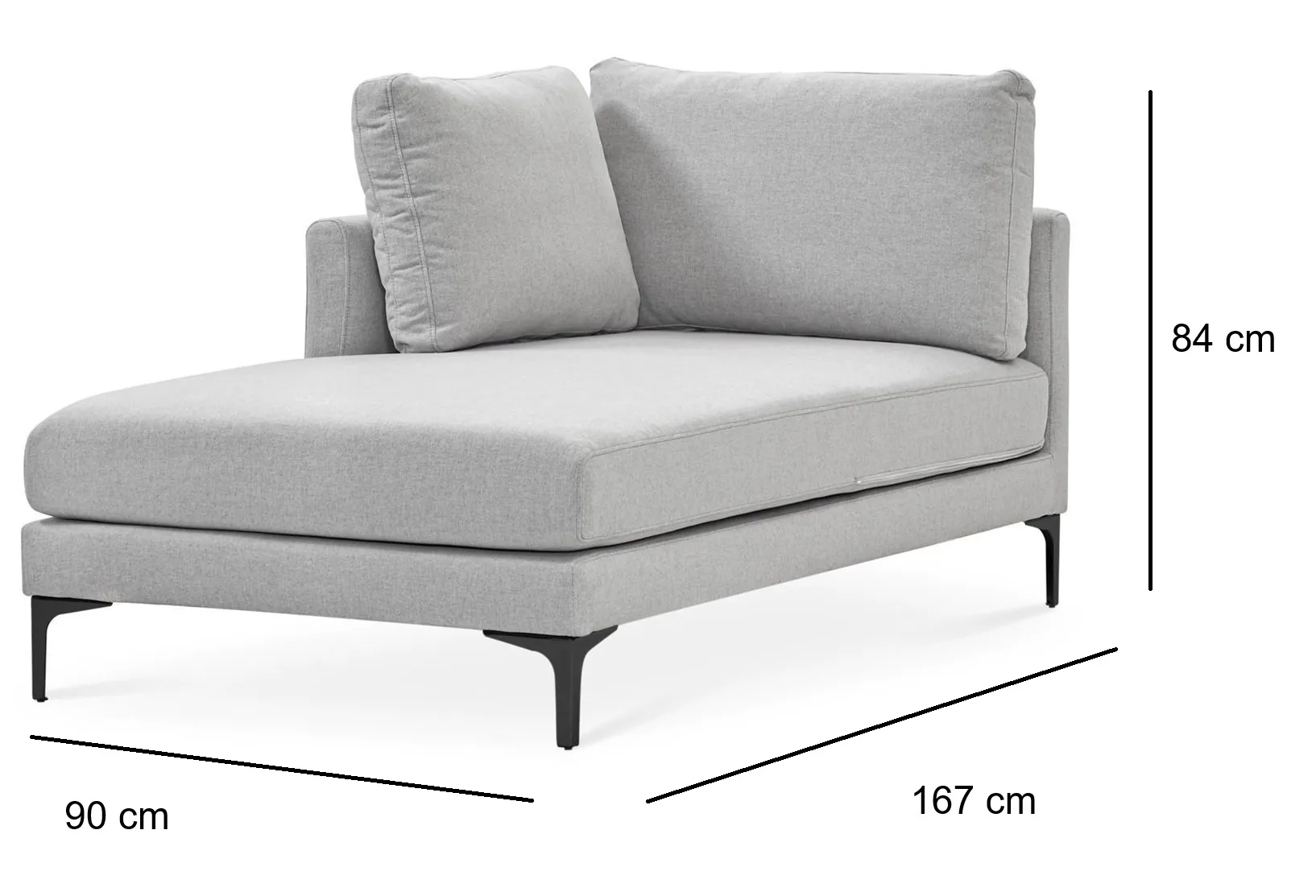 Габаритные размеры кресла модуль Портулак