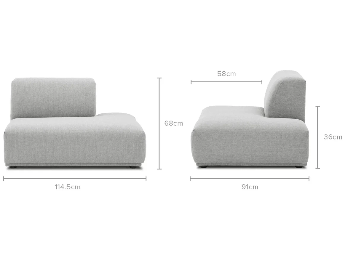 Габаритные размеры кресла модуль Портулак