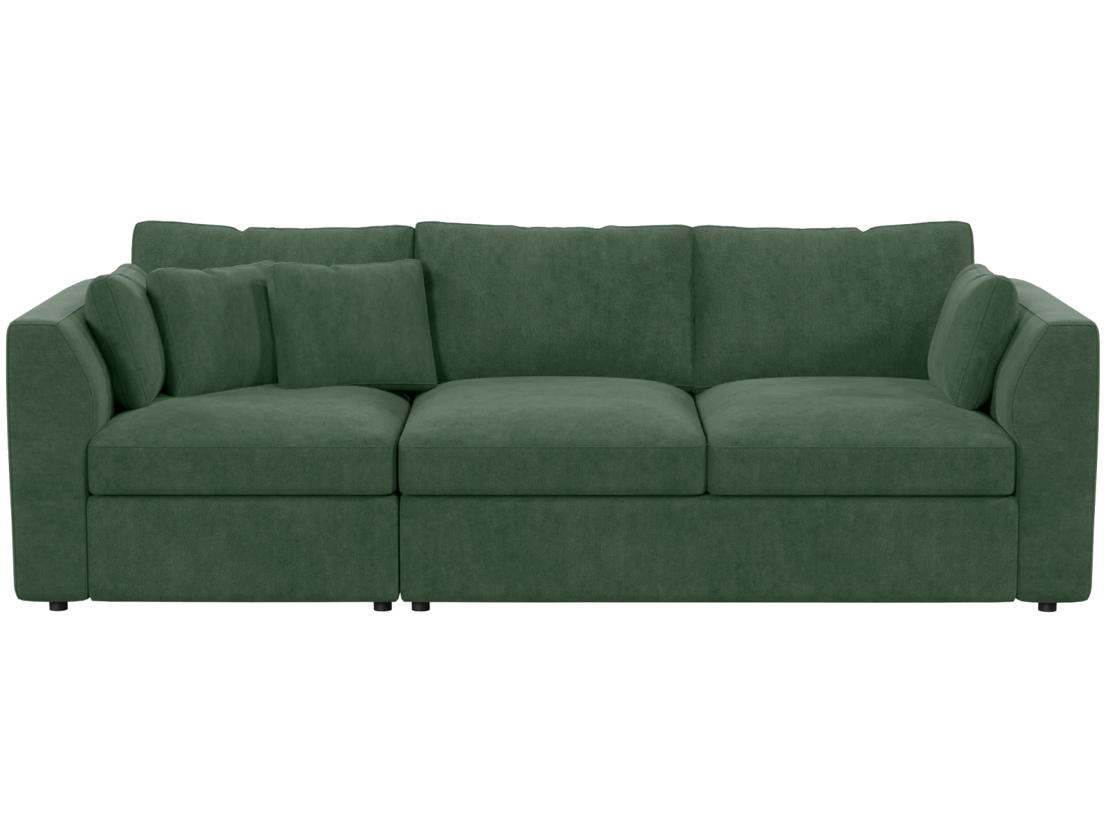 Кресло модуль Портулак серое, вид спереди