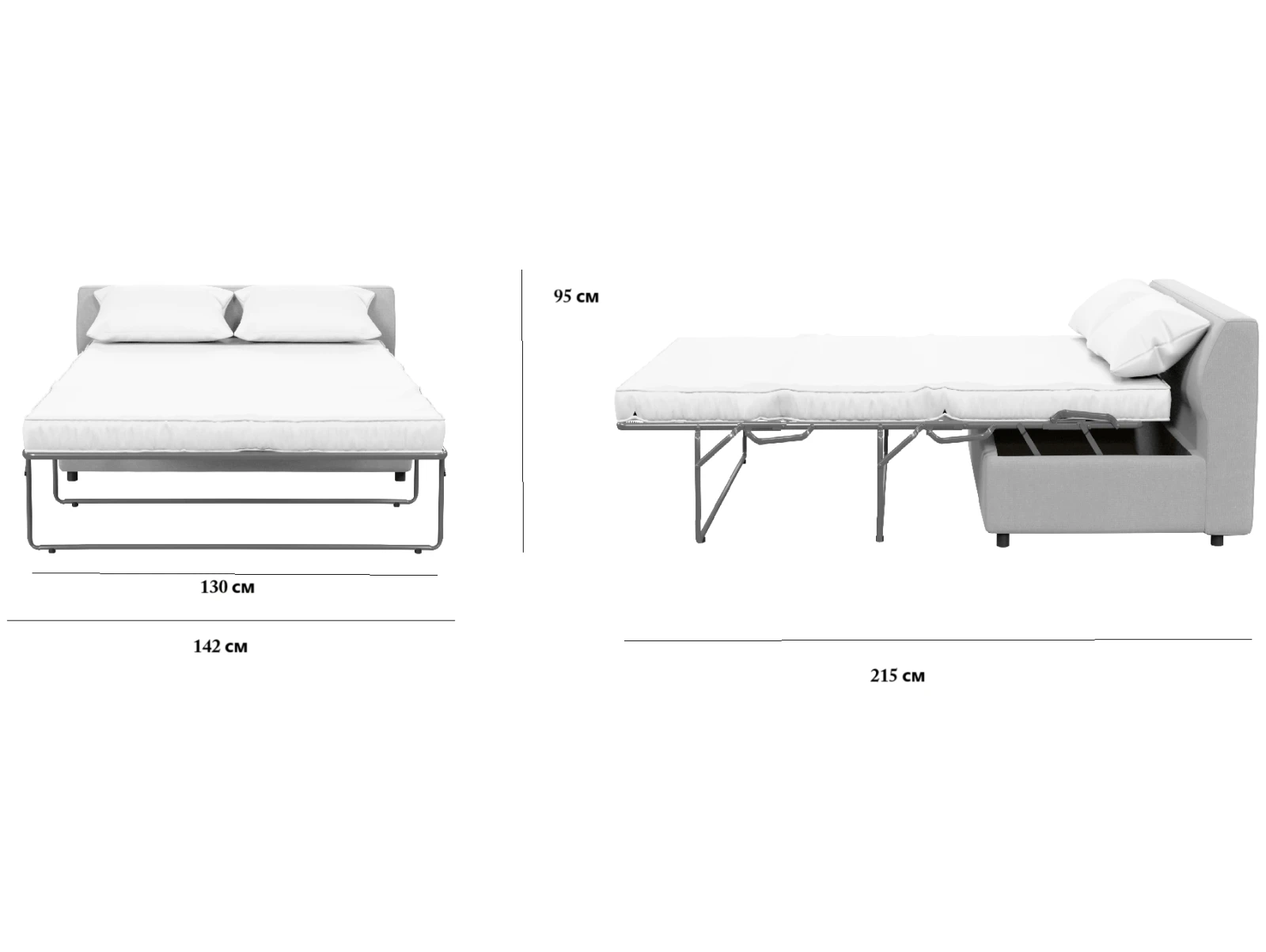 Габаритные размеры кресла модуль Портулак